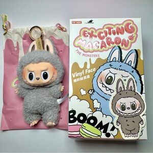 AUTHENTIC POP MART “Sesame Bean” Exciting Macaron Labubu Vinyl Plush Pendant